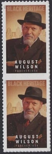 US 5555 Black Heritage August Wilson F vert pair MNH 2021 - Picture 1 of 1