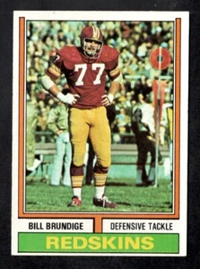 1974 Topps Football Card #287 Bill Brundige Washington Redskins EX-MT *bb - Picture 1 of 2