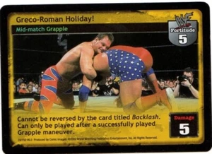 WWE: Greco-Roman Holiday! [Played] card type Mid-match Manuever Raw Deal Wrestli - Picture 1 of 1
