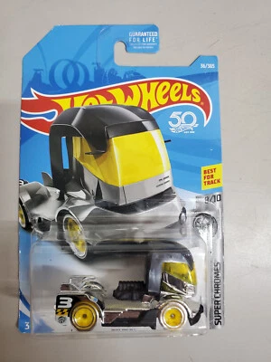 2018 Hot Wheels #36 Super Chromes 8/10  RIG HEAT Chrome/Black w/Yellow 5sp NOC - Image 1 of 2