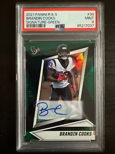 2021 Panini Rookies and Stars Brandin Cooks Signature Green /5 PSA 9 MINT - Picture 1 of 2