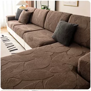 New Stretch Couch Cushion Cover Jacquard Loveseat Sofa Seat Protector Removable - Picture 1 of 22