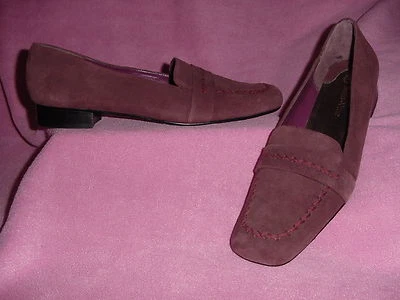 Mocasín de cuero gamuza borgoña (ciruela) 'notado" por Bella Vita 12N NUEVO ~ Envío gratuito Foto 1 de 4