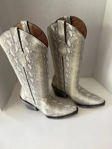 TANNER MARK 'AURORA' TML205133 Leather w/Carunga Lizard Print Western Boots NEW - Picture 1 of 13