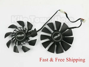 Pair Fans Cooler Fan For ASUS GTX 980 970 GTX 780Ti T129215SU 95mm Graphics Card - Afbeelding 1 van 5