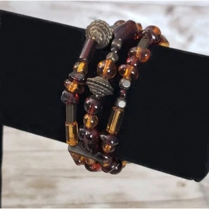 Vintage Armband / Armreif - Bernsteintöne mehrstrangig - Bild 1 von 4