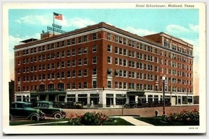 McCormick Co Linen Postcard Hotel Scharbauer Midland TX 1920s County View - Picture 1 of 2
