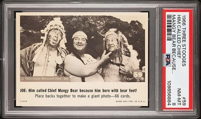 1966 The 3 Stooges #59 Him Called Chief Mangy Bear... PSA 8 NM-MT - Image 1 of 2