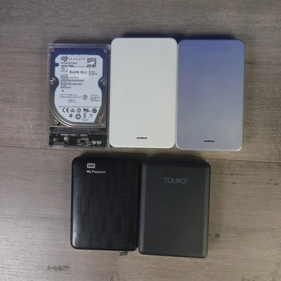 Lot 5 External HDDs: Touro 3TB, WD 500GB, OWC 1TB & 750GB, Unbranded 1TB - Image 1 of 4