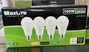 Maxlite 4 Light Bulbs 15W LED  100W CLF Bulb Soft White 2700k - Picture 1 of 2