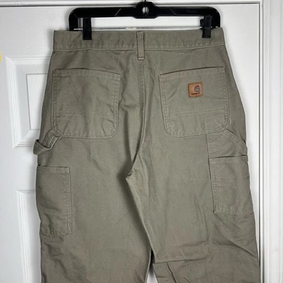Брюки плотника Carhartt B11-DES Dungaree Fit цвета хаки размер 30X32 - Изображение 1 из 4