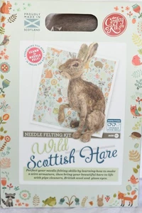 The Crafty Kit WILD SCOTTISH HARE Needle Felting Kit Rabbit made in Scotland (A) - Picture 1 of 5