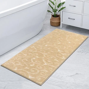 HEBE Bathroom Rugs Runner 48''X20'' Luxury Bath Mat Non Slip Long Bath Rugs for  - Picture 1 of 9