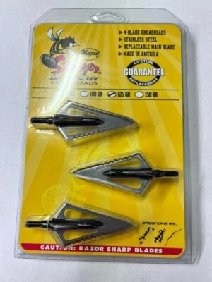 Magnus 125 GR Stinger Buzz Cut 4 hojas 3 PK Foto 1 de 2