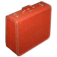 Taperlite Vintage 21" Faux Leather Hardside Brown Suitcase Luggage Key 1960's