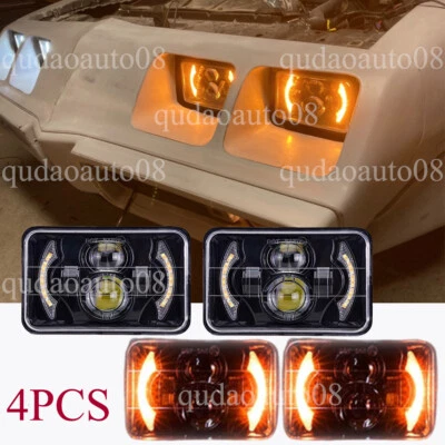 Faros LED 4X6'' 4 piezas aptos para Pontiac Firebird Trans AM Chevy Camaro 1977-1981 Foto 1 de 4