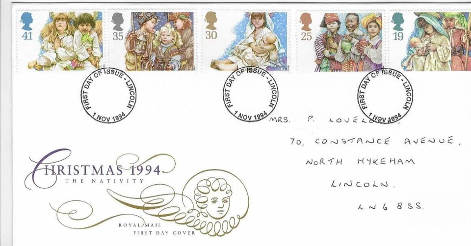 GB Comm/FDC  - Christmas 1994 - Lincoln -  1994 (RM44) - Image 1 of 1