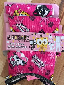 NWT MISKITS Cotton Thermal SLEEPWEAR SET Size 4 Girls  - Picture 1 of 3