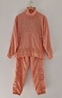 Vintage HEAD Tracksuit Womens Small 36 Coral Peach Patterned Zip Pockets & Ankle