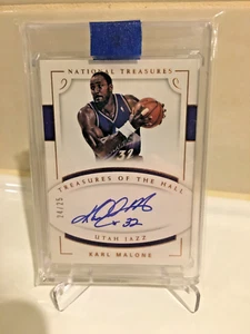 Karl Malone Treasures of the Hall Auto 24/25 - 2017/18 Panini National Treasures - Picture 1 of 2