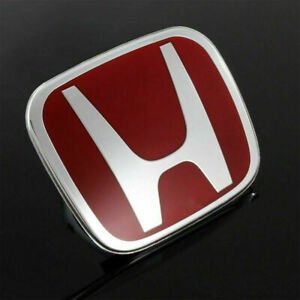 Red H 08-17 Honda Accord Emblem 09-11 Civic Front Grille 15-17 FiT H 10-11 CRV 