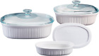 Ceramic Bakeware Set with Lids, Chip and Crack Resistant Stoneware Baking Dish, 