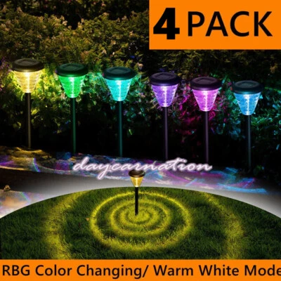 Solar Garden Lights Outdoor Waterproof Landscape LED Lights Pathway Yard - Image 1 of 4