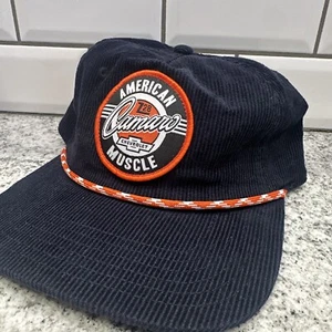Chevrolet Camaro Z28 Hat American Muscle Circle Patch Navy Rope Corduroy Cap New - Picture 1 of 8