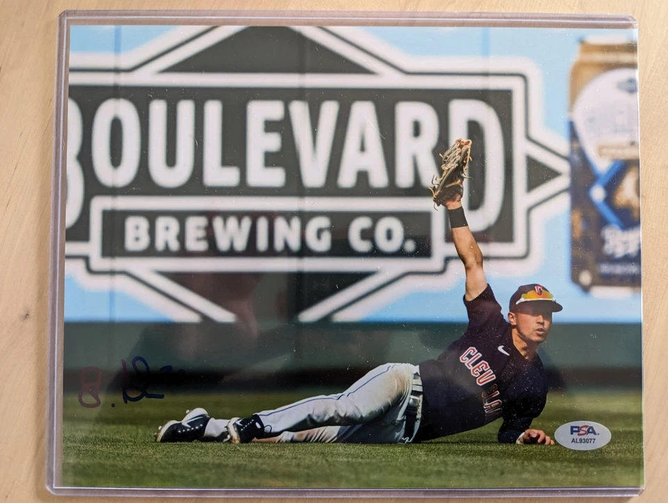 Steven Kwan PSA Authenticated 8x10 Rookie Signed Picture Autograph - Image 1 of 2