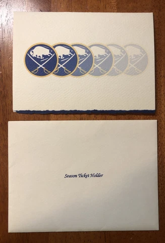 VERY RARE 1996 Buffalo Sabres Season Ticket Holder Envelope & Thank You Card AUD Cover