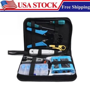 Network Cable Tester Tool Network Repair Combination Tool Kit Crimping Pliers . - Picture 1 of 4