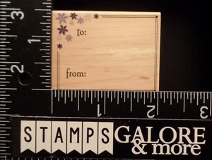 Hero Arts Stempel D2587 SCHNEEFLOCKE GESCHENKKARTE WEIHNACHTEN ETIKETT ETIKETT #W15 - Bild 1 von 3