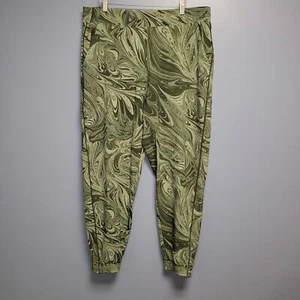 Athleta Brooklyn Ankle Jogger Size 16 Sumi Marble Green Women’s Lightweight - Picture 1 of 11