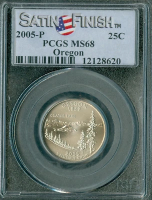 2005 P OREGON QUARTER PCGS MS68 SF   . - Image 1 of 2