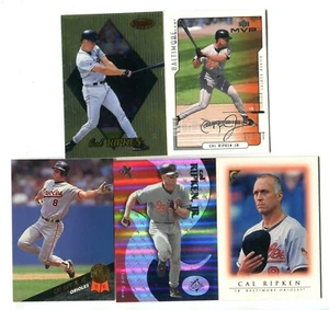 Cal Ripken Jr. 5 Baseball Trading Card Lot HOF BALTIMORE ORIOLES (LOT 42) - Picture 1 of 1