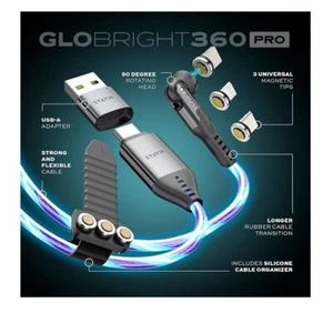 Statik 360 PRO Rotating Magne Charging Cable - Magnetic USB - Picture 1 of 2