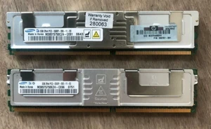 2x 4GB PC2-5300F DDR2 SDRAM DIMM ECC HP DL360 G5 DL380 G5 398708-061 397415-B21 - Picture 1 of 1