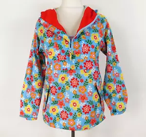 Kag in a Bag wasserdichte Kagoule Größe 10 hellblau gelb rot Blumen - Bild 1 von 8