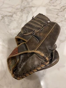 Olympia Black Baseball Handschuh Vintage 60-70er schwarz in Tasche faded dark glove - Bild 1 von 12