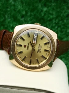 Rare Vintage TITONI Airmaster 25 Jewels Rotomatic Luxury Watch 70s Men Gold - Picture 1 of 17