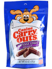 Canine Carry Outs Sausage Links Beef Flavor 4.5 oz Made in USA with Real Beef