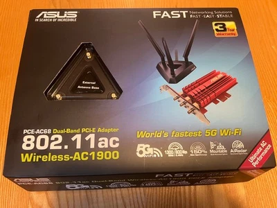 ASUS PCE-AC68 802.11ac Dualband Wireless-AC1900 PCI-E-Adapter (90IG00R0-BM0G00) - Bild 1 von 2