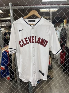 NWT Nike Cleveland Indians Guardians White Engineered Jersey On Field Sz M - Picture 1 of 7