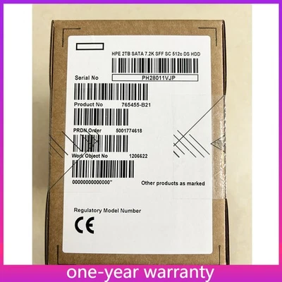 NEW HPE 765455-B21 765869-001 2TB 7.2K SATA 6G 2.5" MIDLINE 512E HDD Hard Drive - Image 1 of 4