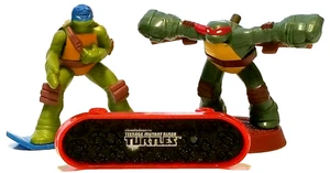 Lot Of Teenage Mutant Ninja Turtles 2 McDonalds Figures 1 Skateboard 2011-12' - Picture 1 of 12