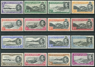 ASCENSION SG38/47b, 1938 KGVI, Juego completo de 16, montado como nuevo Foto 1 de 2