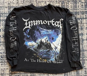 Vintage 1999 Immortal At The Heart Of Winter Langarm T-Shirt XL Black Metal - Bild 1 von 12