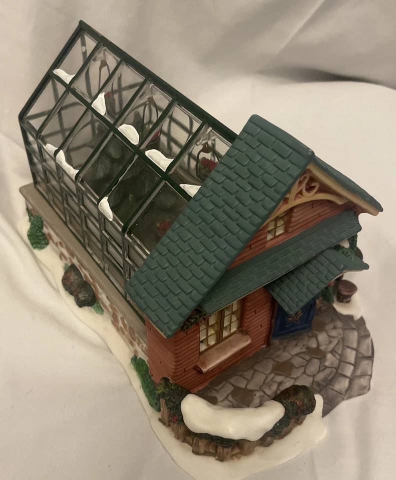 Casa de Navidad Holiday Time Village de colección invernadero coleccionable P6275 ¡RARA! Como nuevo Foto 1 de 4