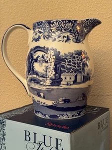Spode Blue Italian Liverpool Jag 1.7L/3.5 Pint Pitcher, New - Picture 1 of 7