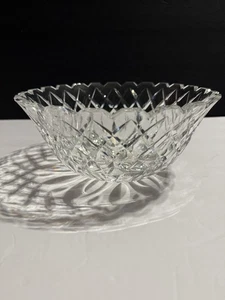 "Cuenco Waterford corte cristal 9"" Starburst y patrón diamante firmado Irlanda" - Imagen 1 de 7
